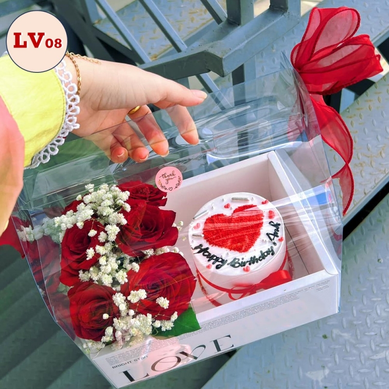 [Freeship] Set hoa bánh kem LV08