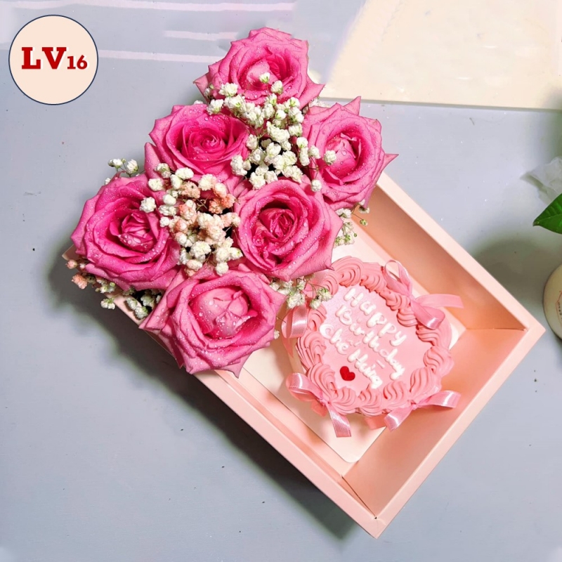 [Freeship] Set hoa bánh kem LV16