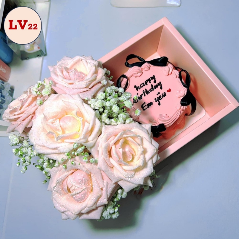 [Freeship] Set hoa bánh kem LV22