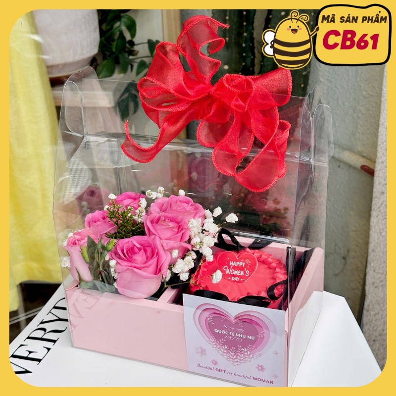 Set hoa tươi bánh kem quốc tế phụ nữ 8/3 CB61