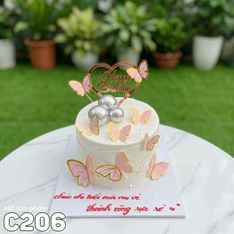 C206 Bánh kem mini 14cm cốt cao
