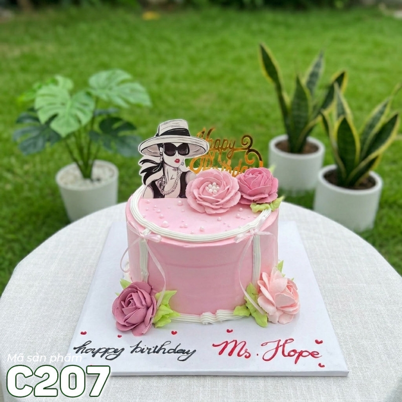 C207 Bánh kem mini 14cm cốt cao