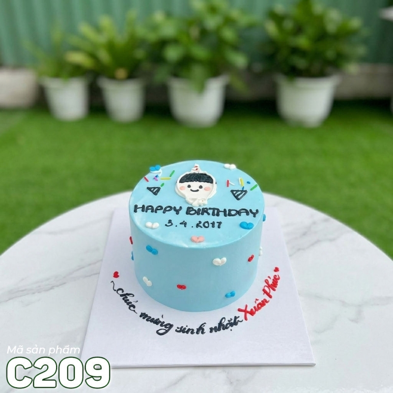 C209 Bánh kem mini 14cm cốt cao