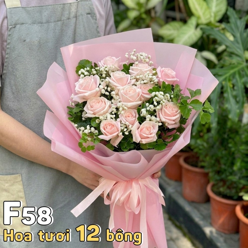 F58 Bó hoa tươi 12 bông