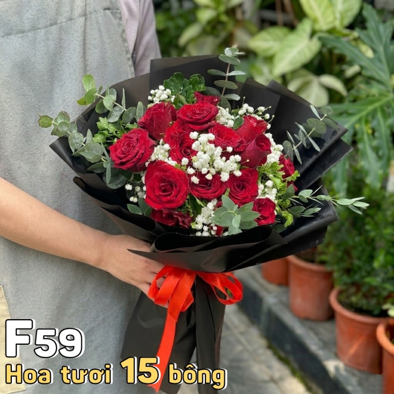 F59 Bó hoa tươi 15 bông
